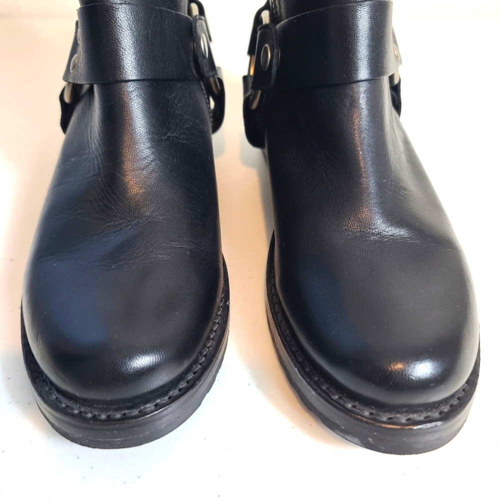 FRYE Veronica Short Harness Moto Western Boots in Black Size 7 - Picture 4 of 15